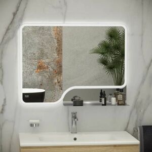 Rak Ceramics - rak Ornate led Illuminated Bathroom Mirror with Demister Pad 600mm h x 1000mm w - Chrome