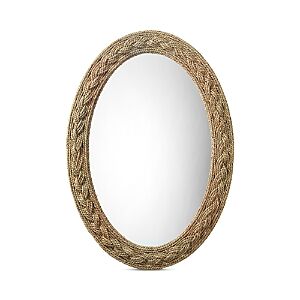 Bloomingdale's Lark Braided Oval Mirror  - Brown