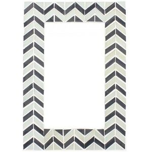 Something Different Chevron Pattern Monochrome Mirror