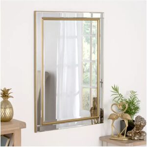 Full Length Wall Mirror with Dark Wood Frame 31cm x 121cm