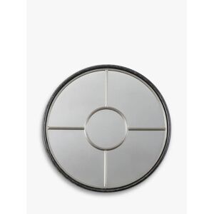 Gallery Direct Compton Round Metal Frame Window Wall Mirror - Silver - Unisex - Size: 80cm