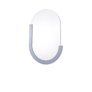 DÃ¤r Kaylee Oval Wall Mirror, 90 x 60cm, Smoked Silver - Smoked Silver - Unisex