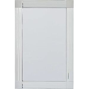 MirrorOutlet Milton Manor All Glass Bevelled Mirror With Square Corner Design 3ft x 2ft *90 x 60cm,Frameless,YC017-M