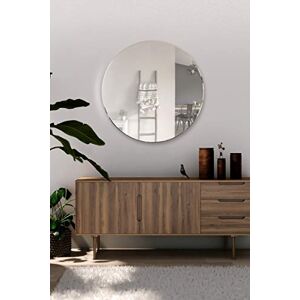 MirrorOutlet YC092 All Glass Bevelled Classic Design Round Mirror 60 x 60CM 2ft x 2ft