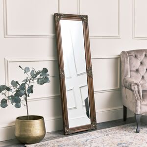 Tall Ornate Gold Wall Mirror 47cm x 142cm Material: Wood, resin, glass