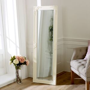 Cream Ornate Tall Slim Mirror 47cm x 142cm Material: resin
