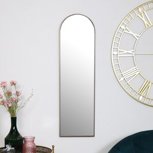 Gold Arch Wall Mirror 100cm x 29cm Material: metal, wood, glass