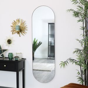 Gold Oval Wall Mirror 140cm x 43cm Material: Metal, Glass