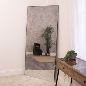 Melody Maison Black Full Length Leaner Mirror - 180cm x 80cm Material: wooden frame, Glass