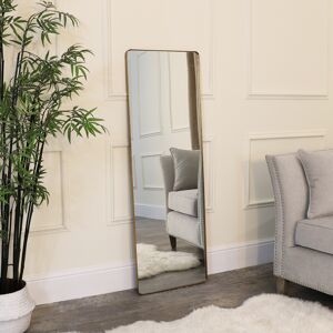 Large Brushed Gold Wall / Floor / Leaner Mirror 47cm x 142cm Material: Metal / Glass