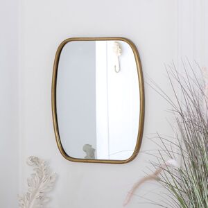 Rustic Gold Framed Mirror 40cm x 48.5cm Material: Metal, Glass