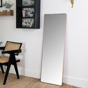 Tall Copper Wall / Floor / Leaner Mirror 47cm x 142cm Material: Metal, Glass
