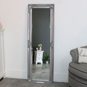 Tall Silver Mirror with Bevelled Glass 47cm x 142cm Material: wooden/resin frame and glass mirror