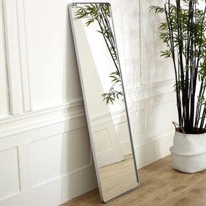 Tall Silver Wall / Floor / Leaner Mirror 47cm x 142cm Material: Metal / Glass