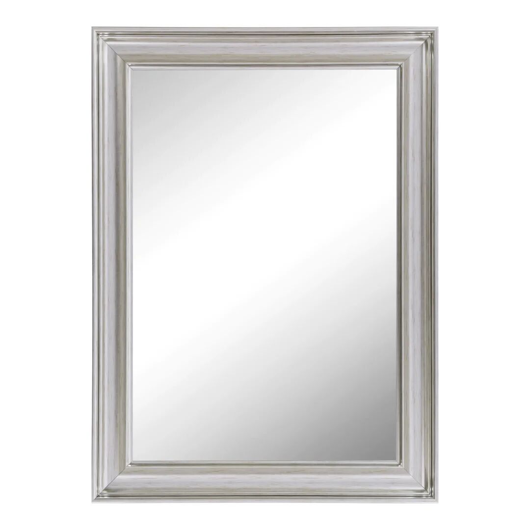 Photos - Wall Mirror Three Posts Burke High Density Resin Framed Wall Mounted Accent Mirror gra
