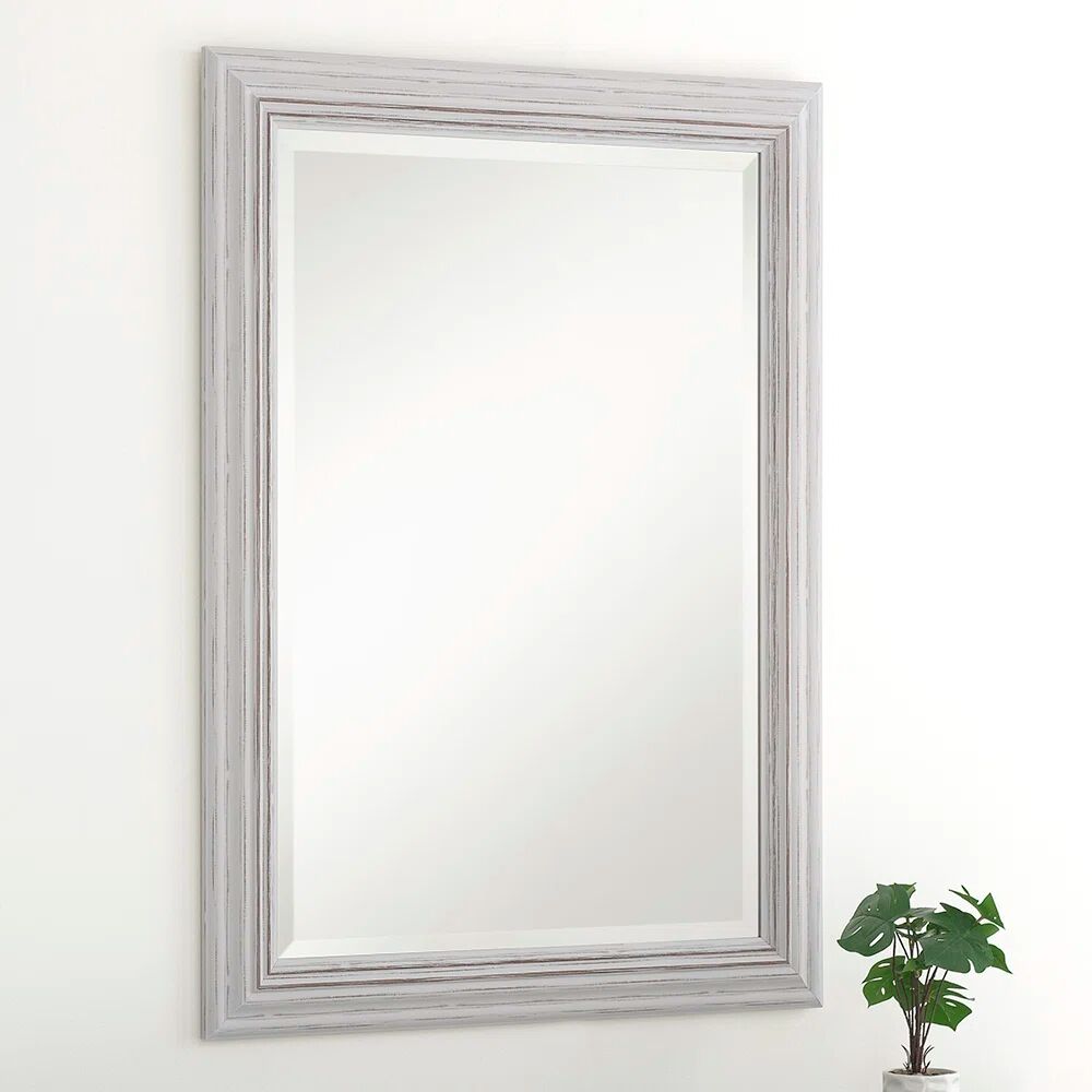 Photos - Wall Mirror Three Posts Madelyn Accent Mirror white 61.0 H x 76.0 W x 2.0 D cm