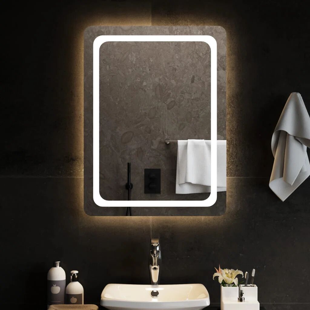 Photos - Wall Mirror Metro Abularach Lighted Wall Mounted Bathroom Mirror 80.0 H x 60.0 W x 0.4