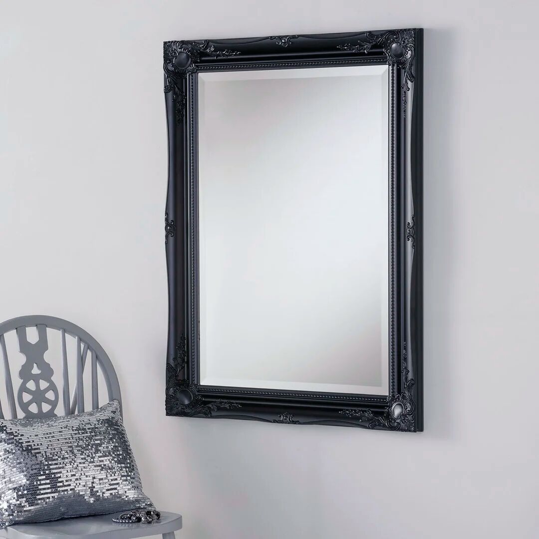Photos - Wall Mirror Astoria Grand Albee Framed Wall Mounted Accent Mirror black 91.0 H x 66.0