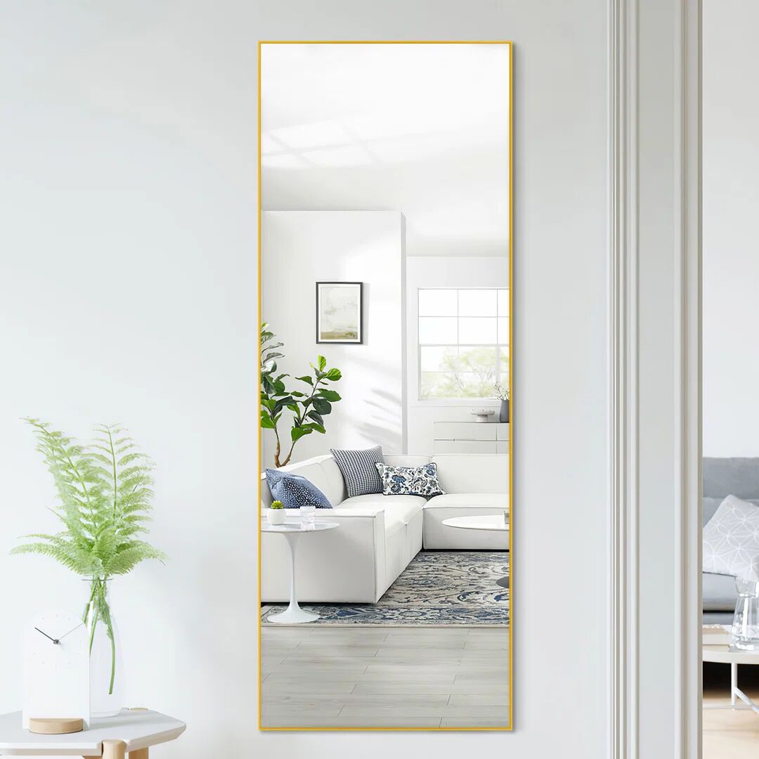 Photos - Wall Mirror Trent Austin Design Perdue Full Length Mirror yellow 150.01 H x 40.01 W x