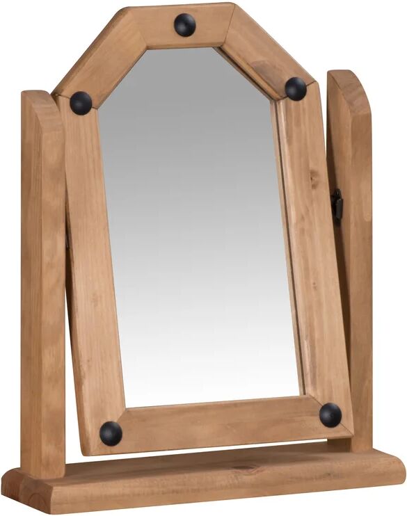 Photos - Wall Mirror Brambly Cottage Bridewell Wood Framed Freestanding Dresser Mirror in Beige