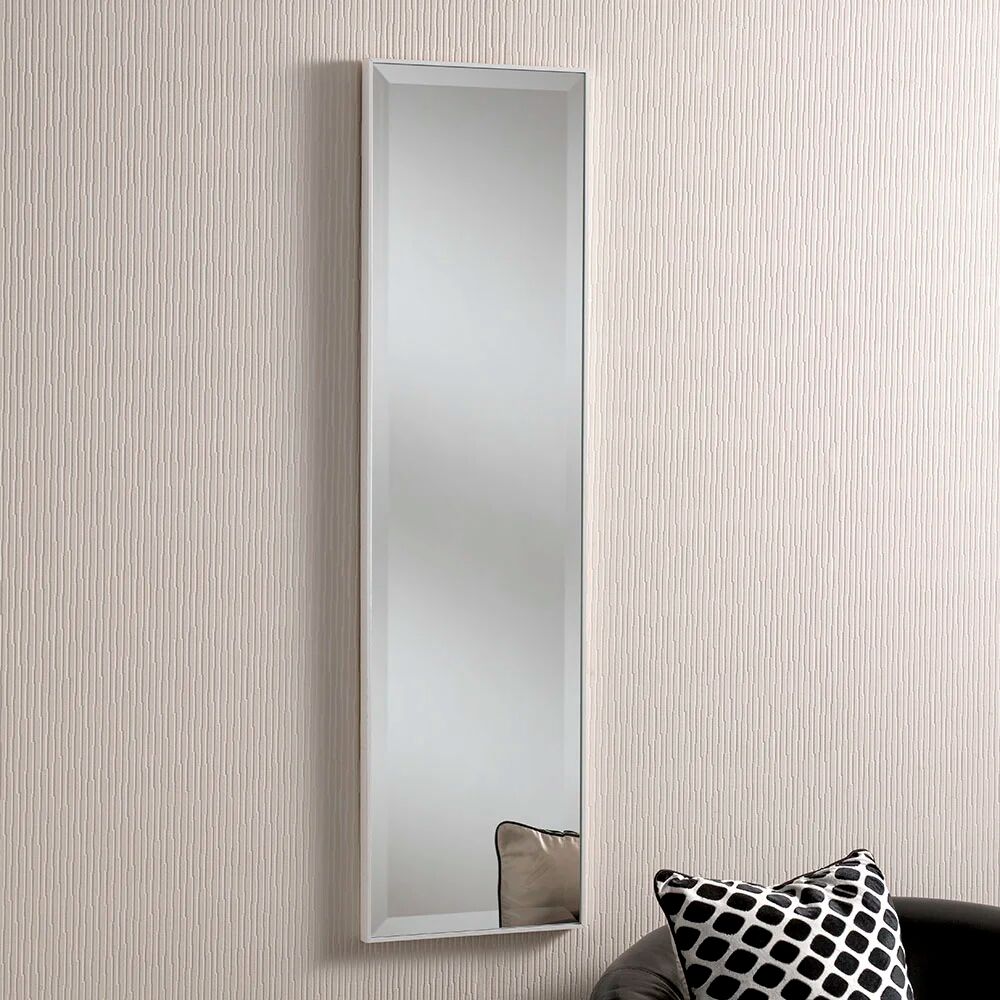 Photos - Wall Mirror 17 Stories Arjae Wood Framed Wall Mounted Accent Mirror white 103.0 H x 78