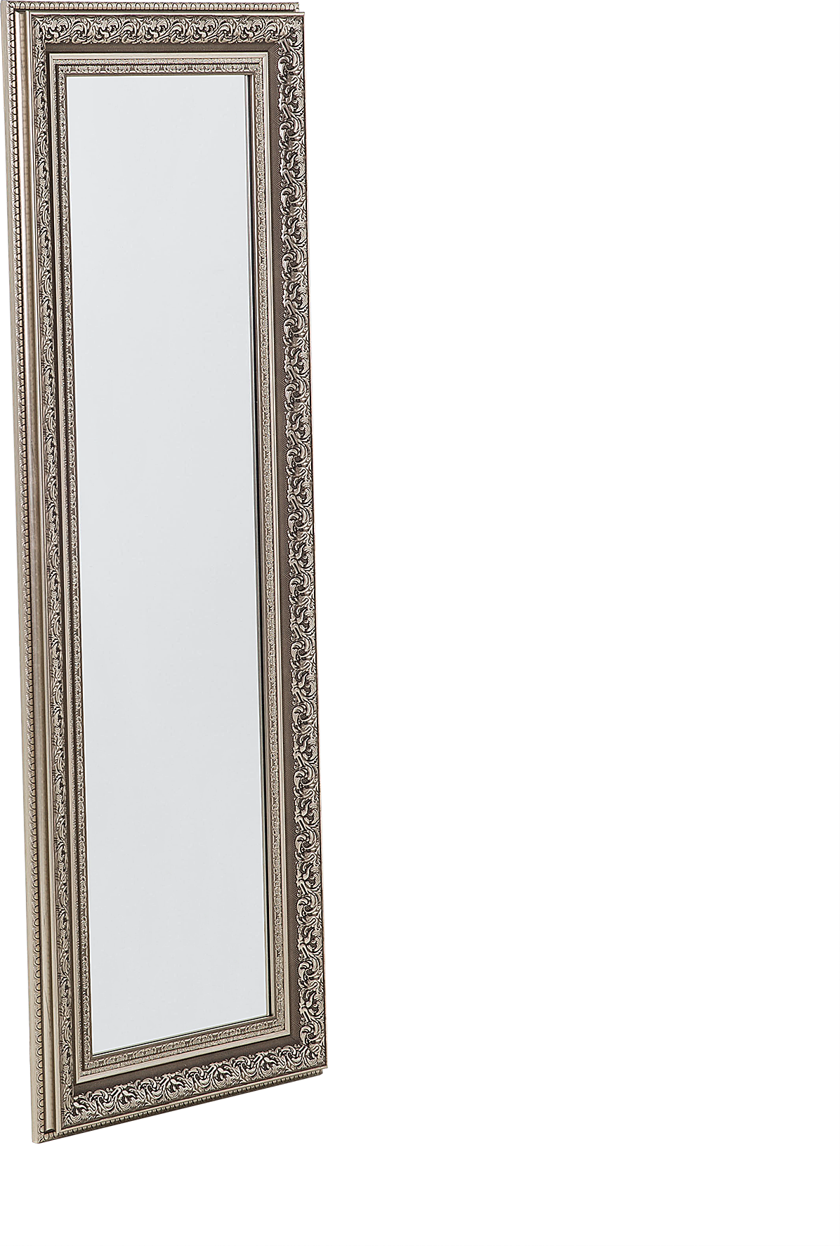 Beliani Wall Hanging Mirror Gold 51 x 141 cm Decorative Accent Piece Horizontal Vertical Living Room Bedroom