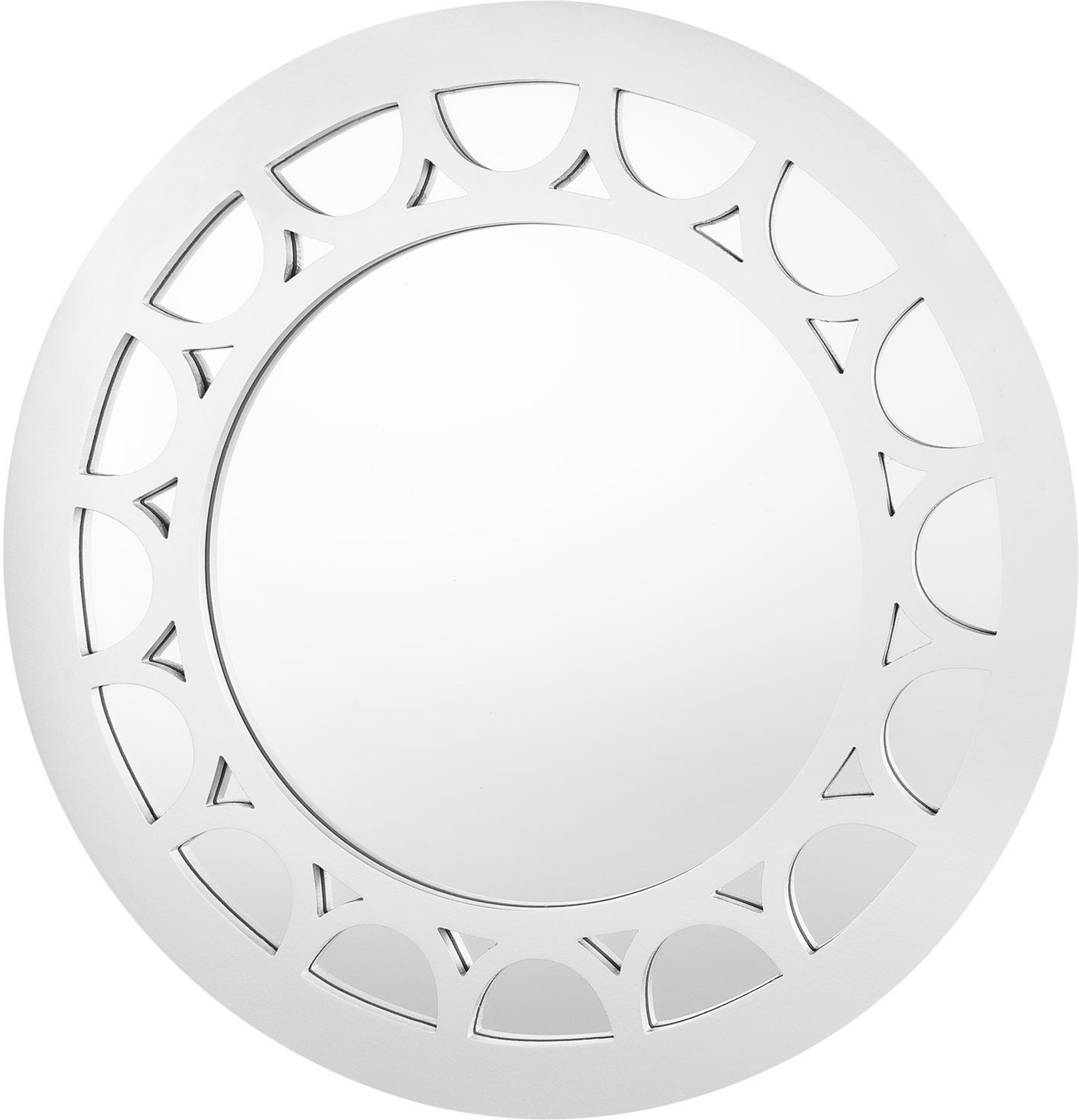 Beliani Wall Mirror Silver Glass ø 80 cm Round Wall Hanging