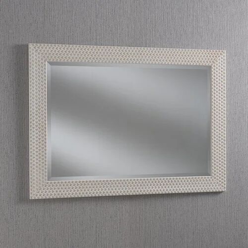 17 Stories Arje Accent Mirror 17 Stories Size: 77cm H x 168cm W, Finish: White  - Size: 67cm H x 92cm W