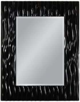 EuroHome Accent Mirror EuroHome Finish: Shiny Black, Size: 78cm H x 98cm W  - Size: 180cm H x 80cm W