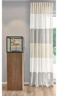 Gardisette Vorhang Jumbo Stripe XL - 1 Stück, 140 x 260 cm - Weiß/Creme/Greige