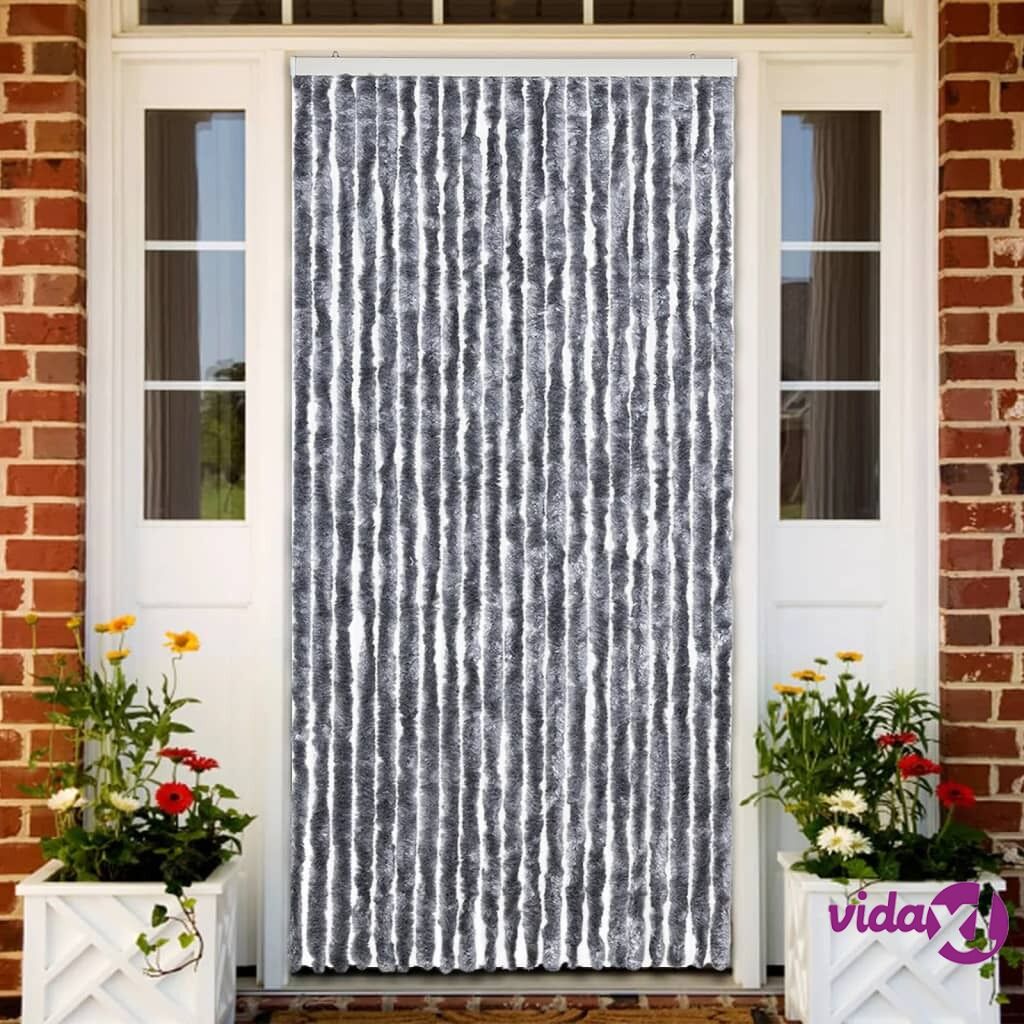 vidaXL Insect Curtain Silver 90x220 cm Chenille