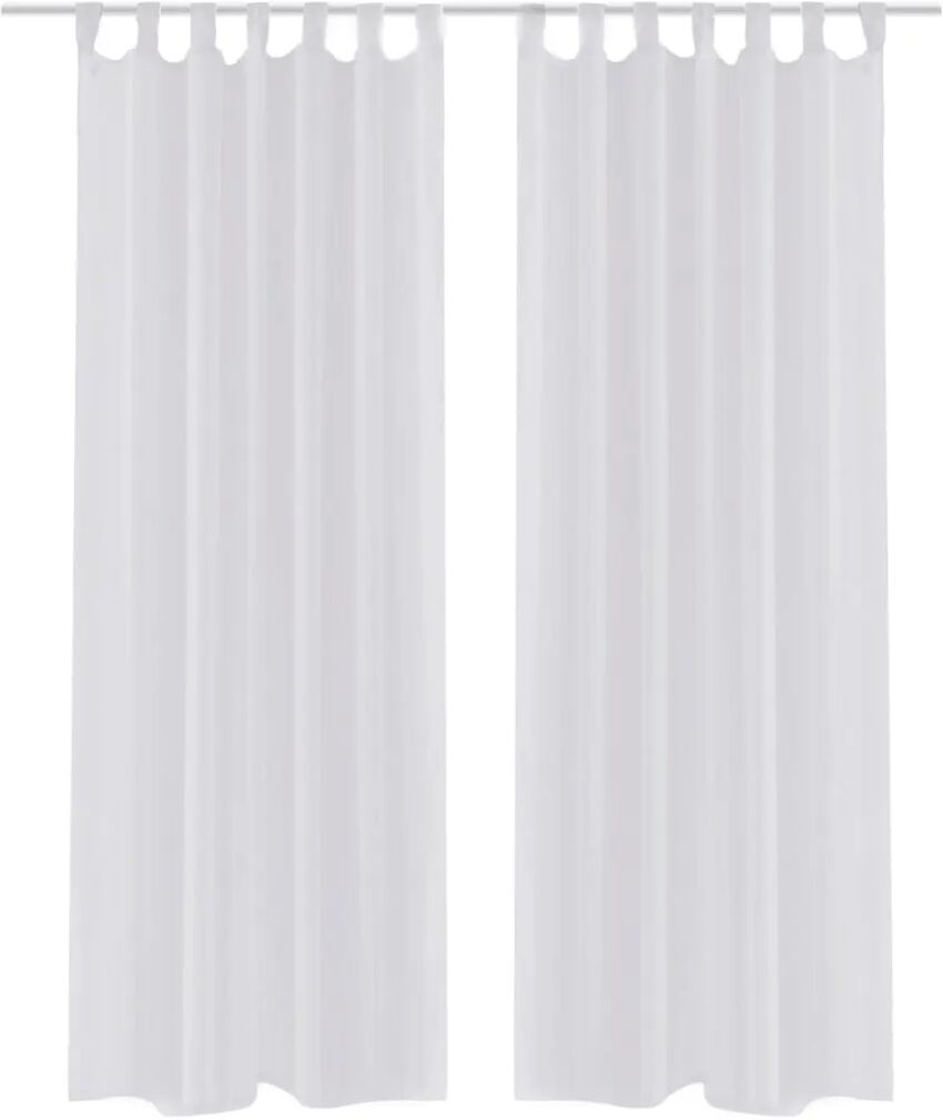 vidaXL Rideau fin Blanc 140x245 cm 2 pcs