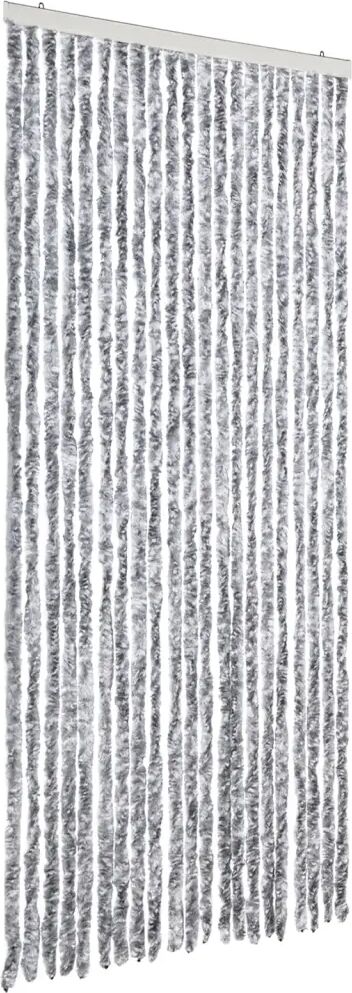 vidaXL Moustiquaire Blanc et gris 90x220 cm Chenille