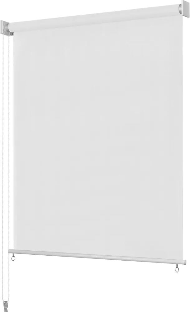 vidaXL Store roulant d'extérieur Blanc 60x140 cm PEHD