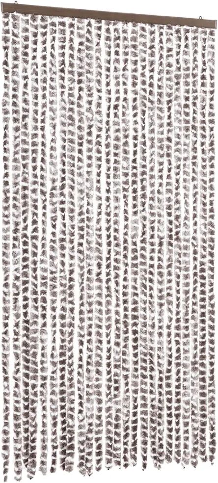 vidaXL Moustiquaire Taupe et blanc 100x220 cm Chenille