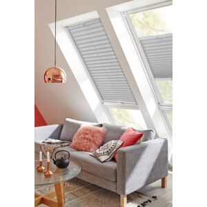 sunlines Dachfensterplissee »Classic Style Crepe«, Lichtschutz, verspannt,... grau + weiss  116 cm