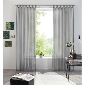 my home Gardine »XANA«, (1 St.), Voile, Bestseller, einfarbig, 1 Schal,... grau  245 cm