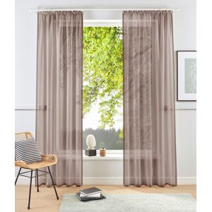 my home Gardine »XANA«, (1 St.), Voile, Bestseller, einfarbig, 1 Schal,... taupe  245 cm