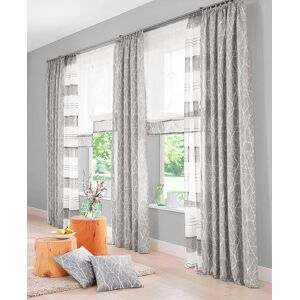 my home Raffrollo »Camposa«, mit Klettband, Transparent, Voile, Polyester grau  140 cm