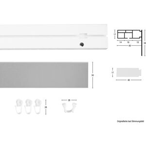 GARESA Gardinenschiene »Kunststoffschiene mit Blende«, 1 läufig-läufig,... schwarz  L: 120 cm