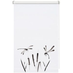 GARDINIA Rollo »Japandi Dragonfly 60 x 150 cm, Grau/Weiss« Grau, weiss  150 cm