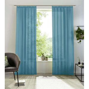 my home Gardine »XANA«, (1 St.), Voile, Bestseller, einfarbig, 1 Schal,... blau  145 cm