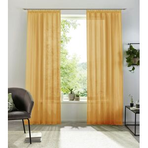 my home Gardine »XANA«, (1 St.), Voile, Bestseller, einfarbig, 1 Schal,... goldfarben  225 cm