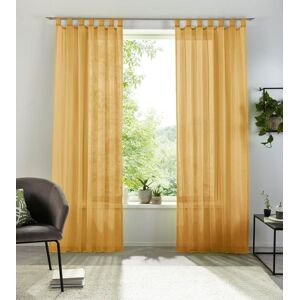 my home Gardine »XANA«, (1 St.), Voile, Bestseller, einfarbig, 1 Schal,... goldfarben  175 cm