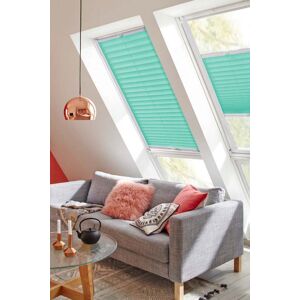 sunlines Dachfensterplissee »Classic Style Crepe«, Lichtschutz, verspannt,... türkis + weiss Größe 94 cm