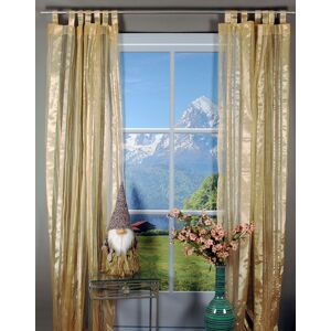 Hossner - ART OF HOME DECO Gardine »Walensee«, (1 St.), Schlaufenschal im... braun/beige Größe 245 cm