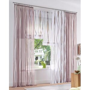 my home Gardine »Dimona«, (2 St.), 2er-Set, transparent, Voile, Polyester taupe Größe 245 cm