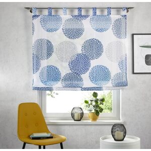 my home Raffrollo »Belem«, mit Schlaufen, Transparent, Voile, Polyester blau/weiss Größe 140 cm