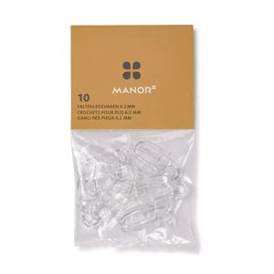 Manor - Faltenlegehaken, 6.2mm, Transparent