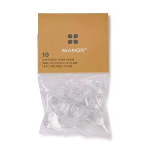 Manor - Faltenlegehaken, 10mm, Transparent